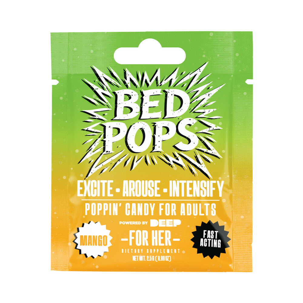 DOC JOHNSON - BED POPS FOR HER 2.5G SACHET MANGO 24-PACK DISPLAY
