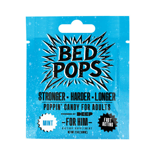 DOC JOHNSON - BED POPS FOR HIM 2.5G SACHET MINT 24-PACK DISPLAY