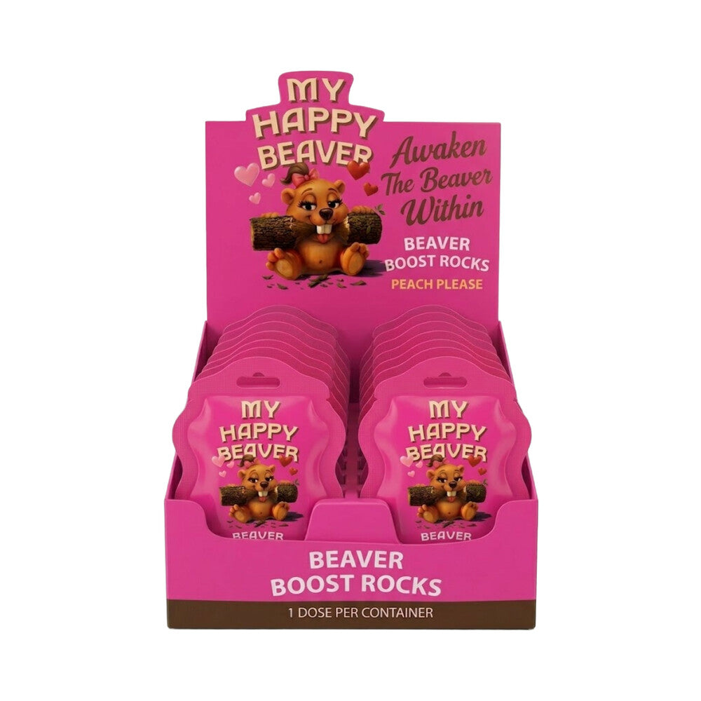 DOC JOHNSON - MY HAPPY BEAVER - BEAVER BOOST ROCKS 10G 12-PACK DISPLAY