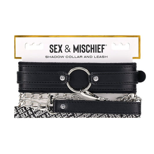 SPORTSHEETS - SEX & MISCHIEF SHADOW COLLAR AND LEASH