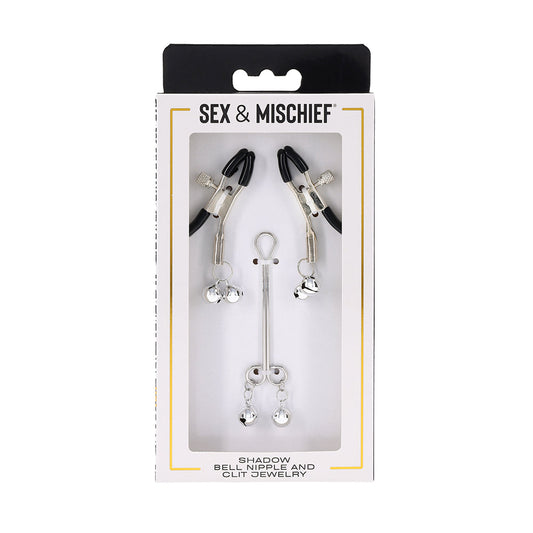 SPORTSHEETS - SEX & MISCHIEF SHADOW BELL NIPPLE AND CLIT JEWELRY