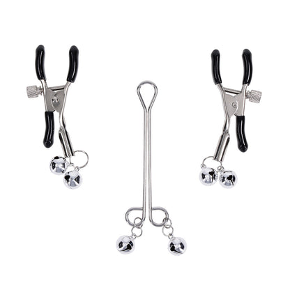SPORTSHEETS - SEX & MISCHIEF SHADOW BELL NIPPLE AND CLIT JEWELRY