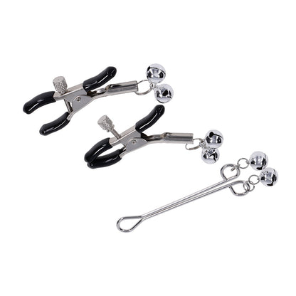 SPORTSHEETS - SEX & MISCHIEF SHADOW BELL NIPPLE AND CLIT JEWELRY