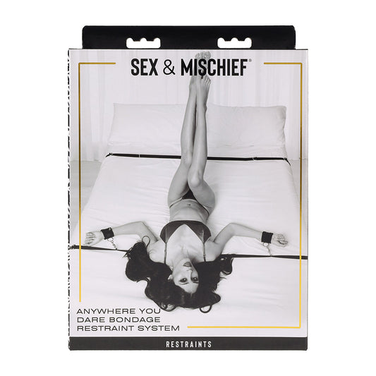 SPORTSHEETS - SEX & MISCHIEF SHADOW ANYWHERE YOU DARE BONDAGE RESTRAINT SYSTEM