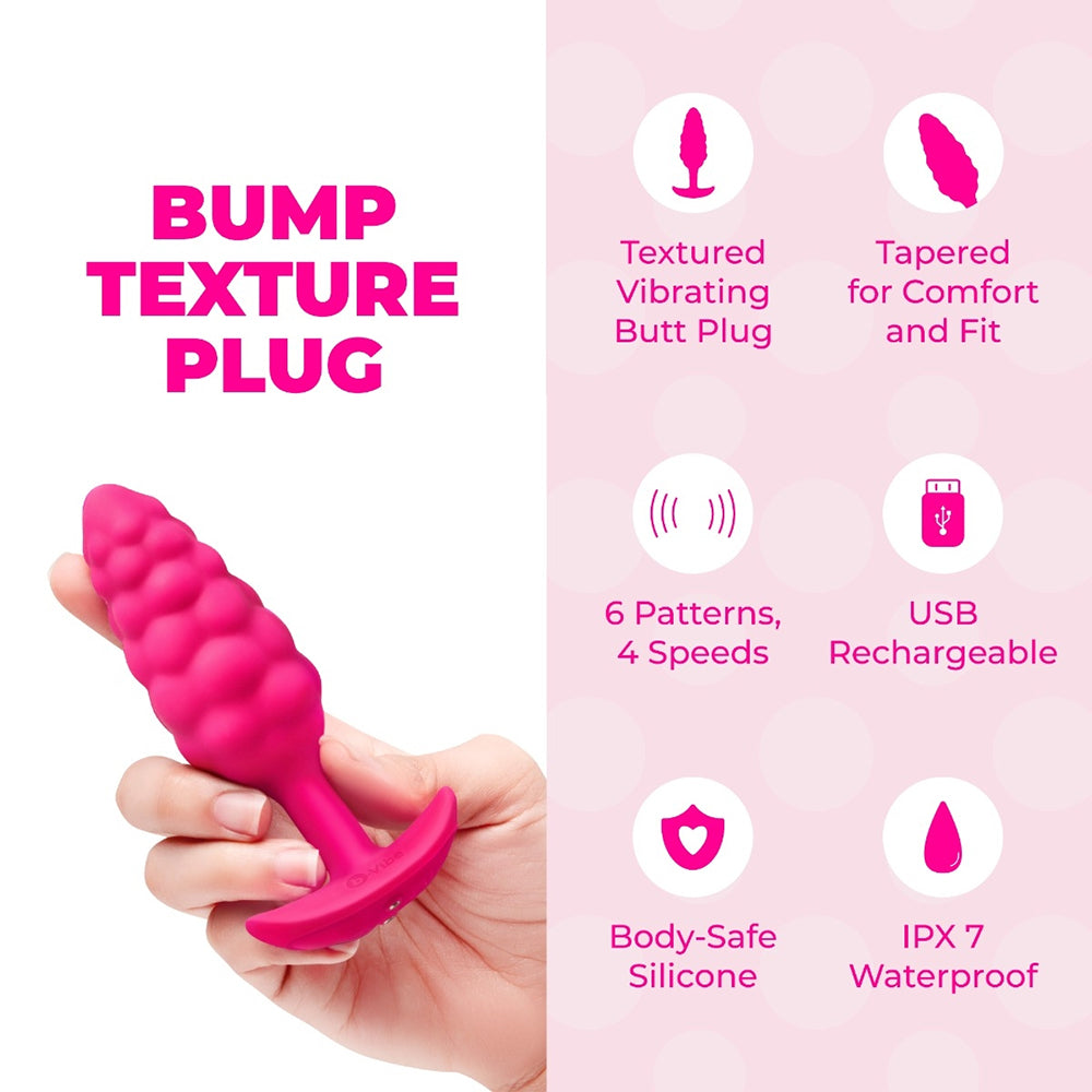 B-VIBE - BUMP TEXTURE PLUG PINK