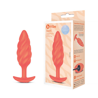 B-VIBE - SWIRL TEXTURE PLUG ORANGE