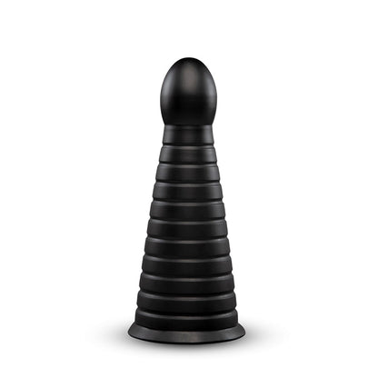 B-VIBE - CONE 10 IN. TAPERED & RIBBED DILDO WITH SUCTION CUP
