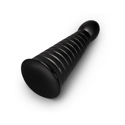 B-VIBE - CONE 10 IN. TAPERED & RIBBED DILDO WITH SUCTION CUP