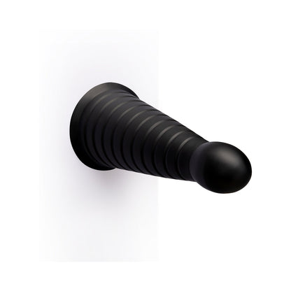 B-VIBE - CONE 10 IN. TAPERED & RIBBED DILDO WITH SUCTION CUP