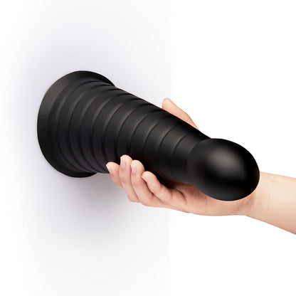 B-VIBE - CONE 10 IN. TAPERED & RIBBED DILDO WITH SUCTION CUP