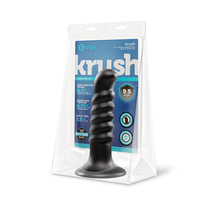 B-VIBE - KRUSH 9.5 IN. CURVED & RIBBED DILDO WITH SUCTION CUP
