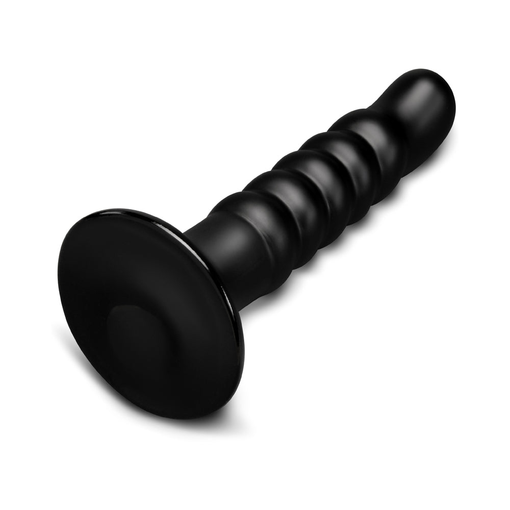 B-VIBE - KRUSH 9.5 IN. CURVED & RIBBED DILDO WITH SUCTION CUP