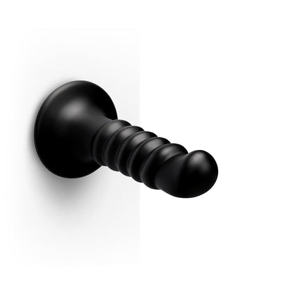 B-VIBE - KRUSH 9.5 IN. CURVED & RIBBED DILDO WITH SUCTION CUP