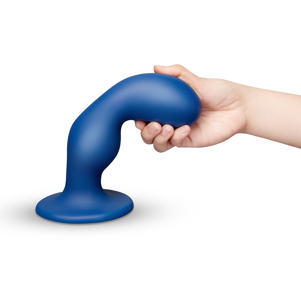B-VIBE - MILK 8.5 IN. CURVED ANAL TRAINER WITH TAPERED TIP AND SUCTION CUP