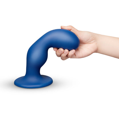 B-VIBE - MILK 8.5 IN. CURVED ANAL TRAINER WITH TAPERED TIP AND SUCTION CUP