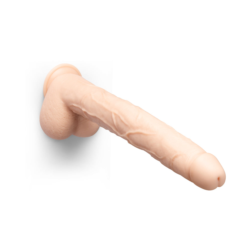 B-VIBE - BONE 17 IN. DEEP-INSERT DILDO WITH REALISTIC BALLS AND SUCTION CUP