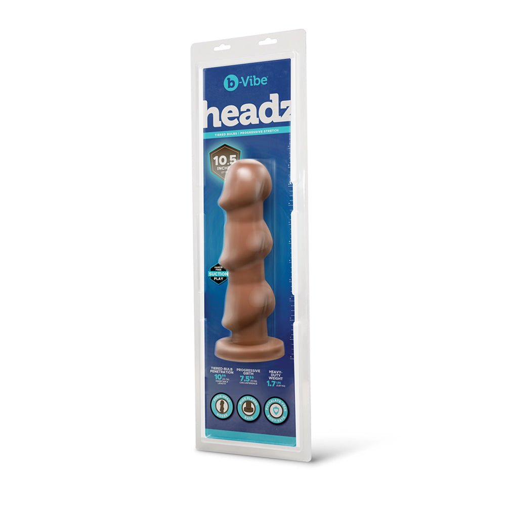 B-VIBE - HEADZ 10.5 IN. MULTI-BULB DILDO WITH FLARED BASE