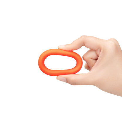B-VIBE - SNUG RING 40MM SNUG FIT SILICONE C-RING ORANGE