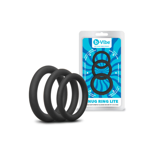 B-VIBE - SNUG RING LITE 3-PACK SNUG FIT SILICONE C-RING