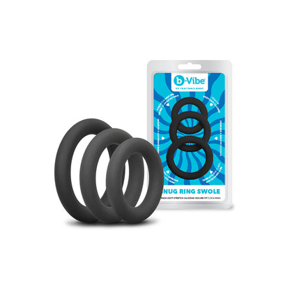 B-VIBE - SNUG RING SWOLE 3-PACK SNUG FIT THICK SILICONE C-RING