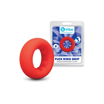 B-VIBE - FLEX RING GRIP ULTRA SOFT SILICONE C-RING RED