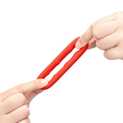 B-VIBE - FLEX RING GRIP ULTRA SOFT SILICONE C-RING RED
