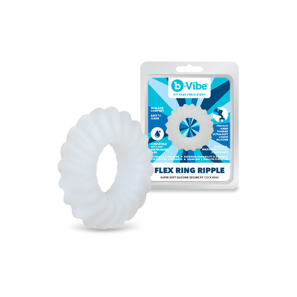 B-VIBE - FLEX RING RIPPLE ULTRA SOFT SILICONE C-RING
