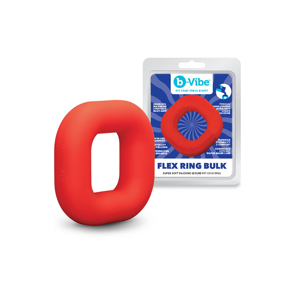 B-VIBE - FLEX RING BULK SILICONE C-RING RED
