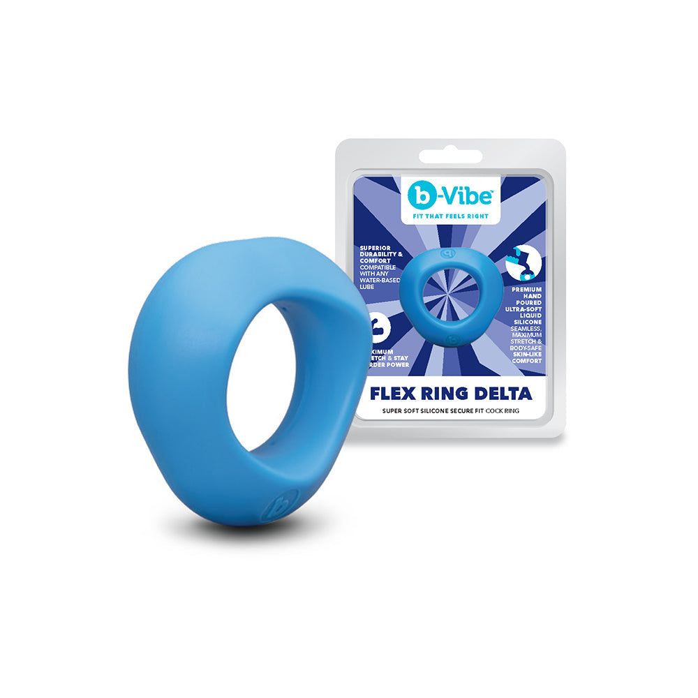 B-VIBE - FLEX RING DELTA SILICONE C-RING BLUE
