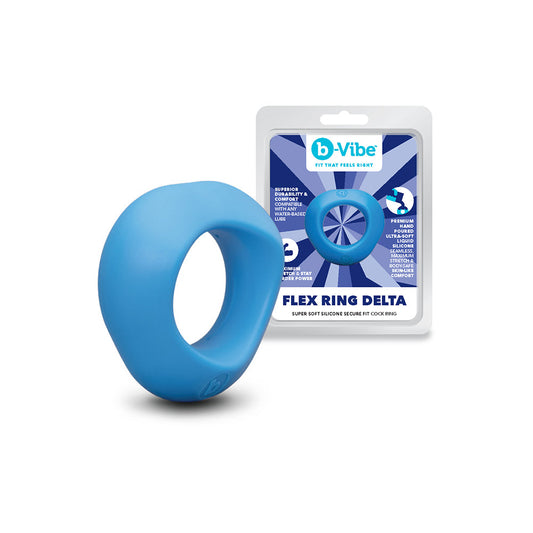 B-VIBE - FLEX RING DELTA SILICONE C-RING BLUE