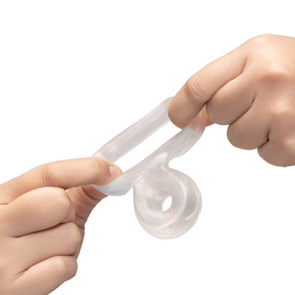 B-VIBE - STRECH-TECH DOUBLE BARREL ULTRA STRETCHY C-RING & BALL STRETCHER