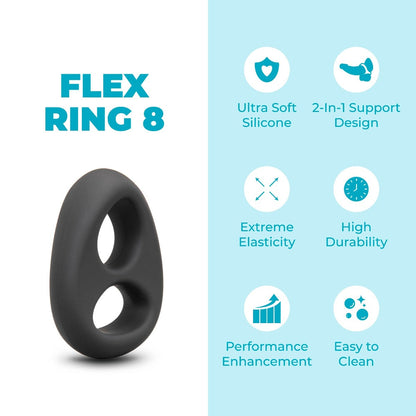 B-VIBE - FLEX RING EIGHT SILICONE C-RING