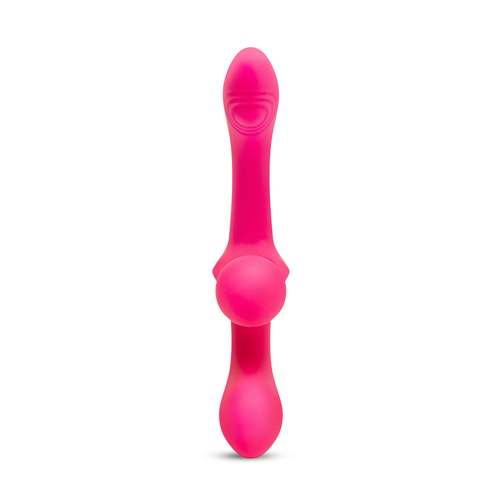TOGETHER TOY - DOUBLE TAP DOUBLE-ENDED VIBRATING STRAPLESS STRAP-ON
