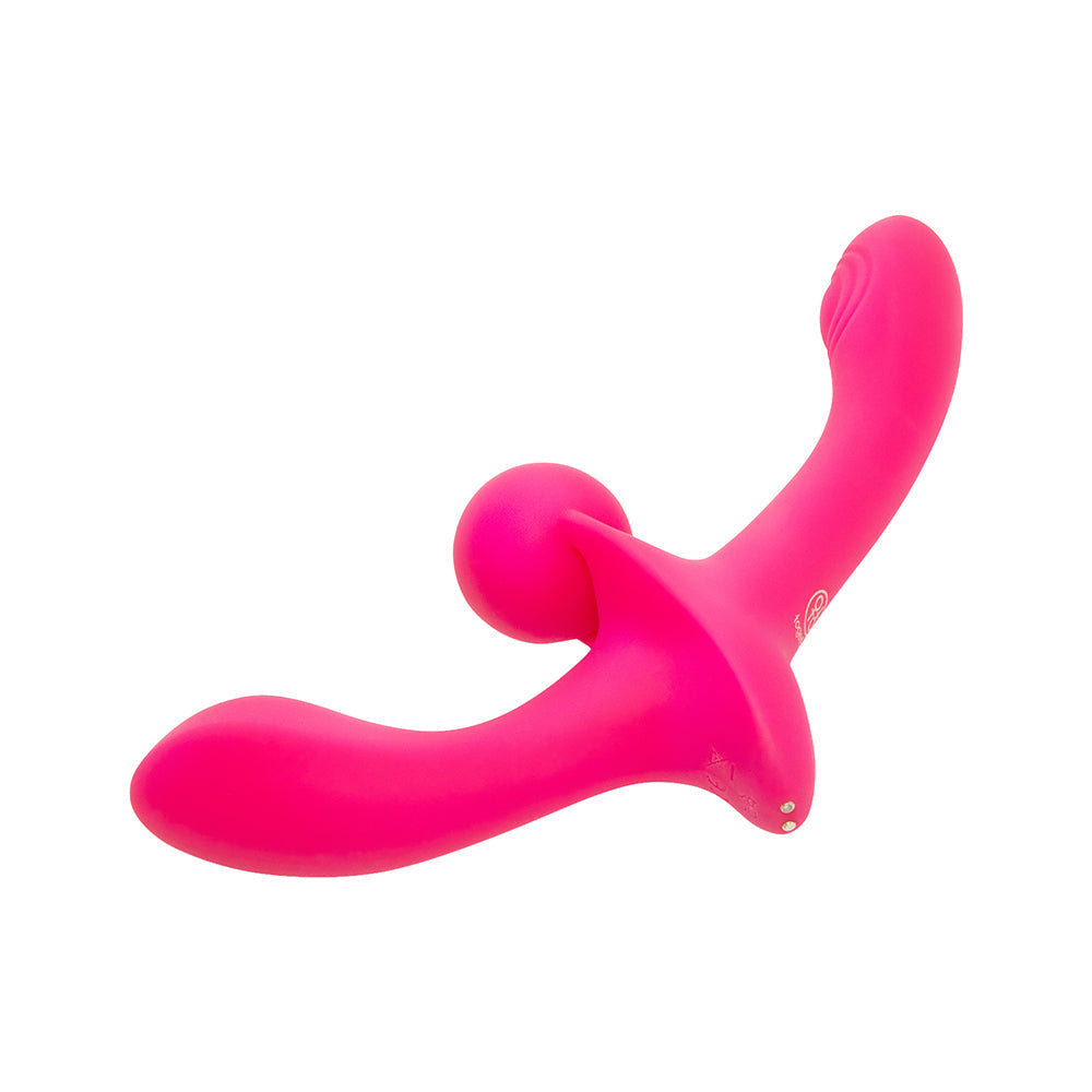 TOGETHER TOY - DOUBLE TAP DOUBLE-ENDED VIBRATING STRAPLESS STRAP-ON