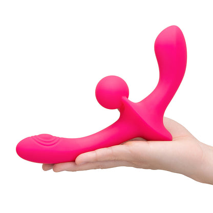 TOGETHER TOY - DOUBLE TAP DOUBLE-ENDED VIBRATING STRAPLESS STRAP-ON