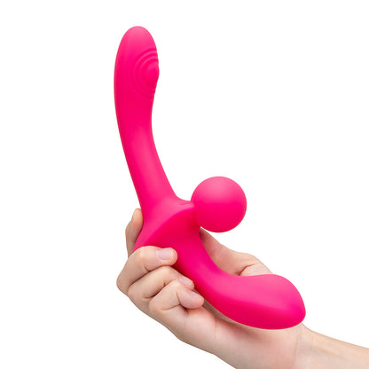 TOGETHER TOY - DOUBLE TAP DOUBLE-ENDED VIBRATING STRAPLESS STRAP-ON