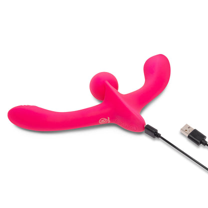 TOGETHER TOY - DOUBLE TAP DOUBLE-ENDED VIBRATING STRAPLESS STRAP-ON