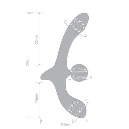 TOGETHER TOY - DOUBLE TAP DOUBLE-ENDED VIBRATING STRAPLESS STRAP-ON