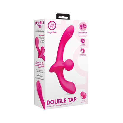 TOGETHER TOY - DOUBLE TAP DOUBLE-ENDED VIBRATING STRAPLESS STRAP-ON
