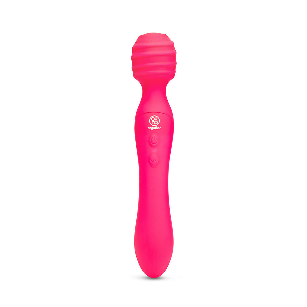 TOGETHER TOY - TRI DELIGHT DUAL-ENDED TRIPLE STIM WAND & RABBIT VIBRATOR