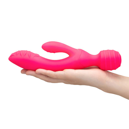 TOGETHER TOY - TRI DELIGHT DUAL-ENDED TRIPLE STIM WAND & RABBIT VIBRATOR