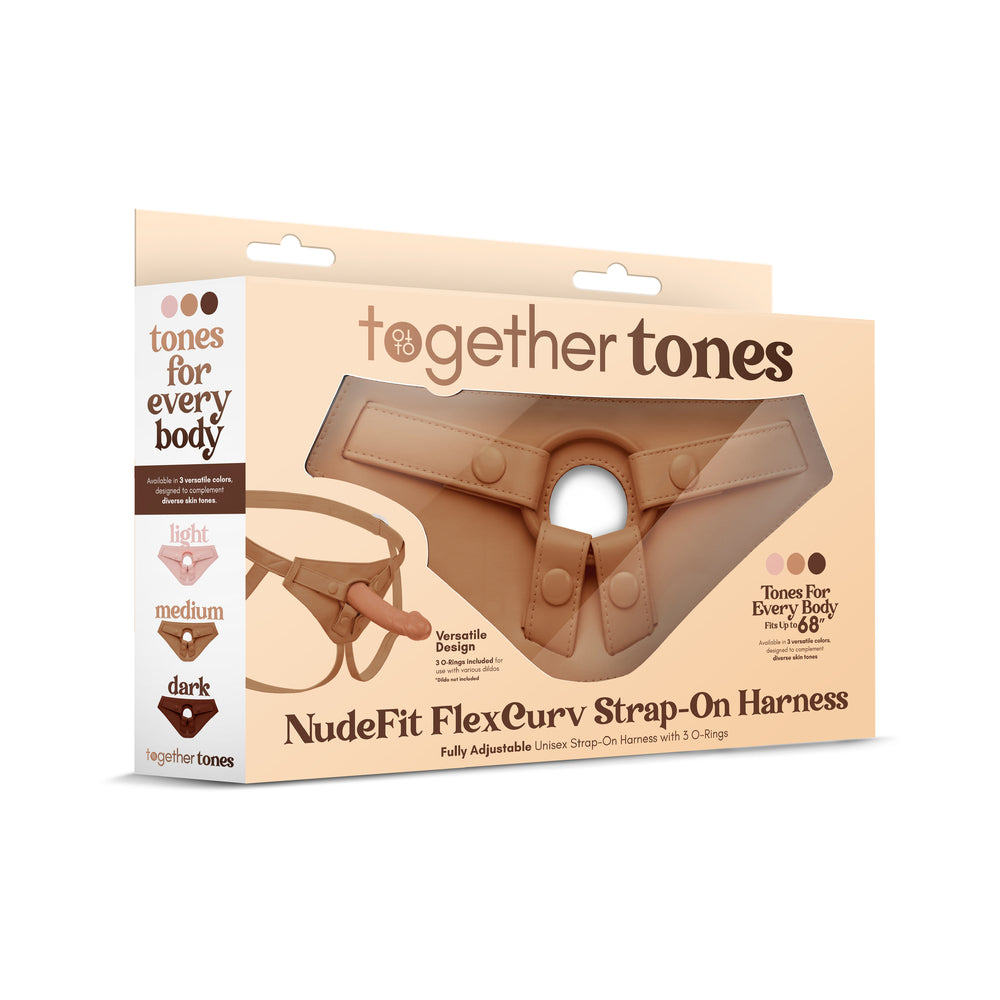 TOGETHER TOY - TOGETHER TONES NUDEFIT FLEXCURV STRAP-ON HARNESS MEDIUM