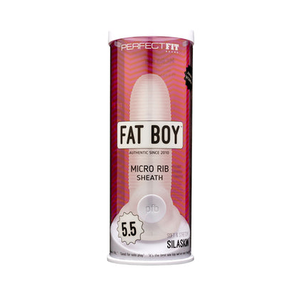 PERFECT FIT - FAT BOY MICRO RIBBED SHEATH 5.5 IN. CLEAR