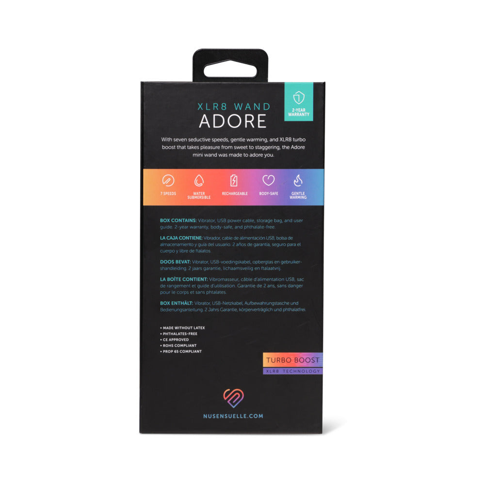 NU SENSUELLE - ADORE XLR8 WAND WITH HEAT BLACK