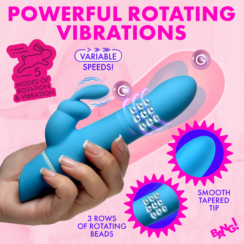 XR BRANDS - BANG! SILICONE RABBIT VIBRATOR