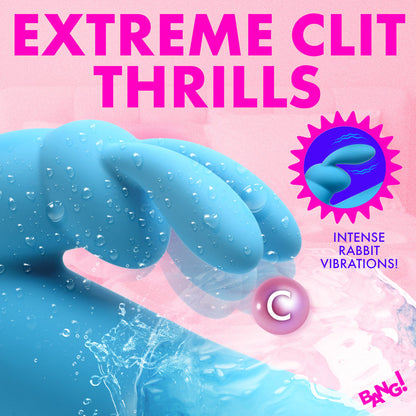 XR BRANDS - BANG! SILICONE RABBIT VIBRATOR