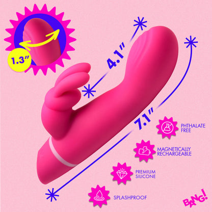 XR BRANDS - BANG! SILICONE RABBIT VIBRATOR
