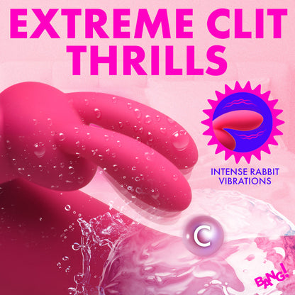 XR BRANDS - BANG! SILICONE RABBIT VIBRATOR