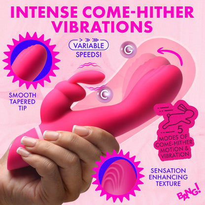 XR BRANDS - BANG! SILICONE RABBIT VIBRATOR