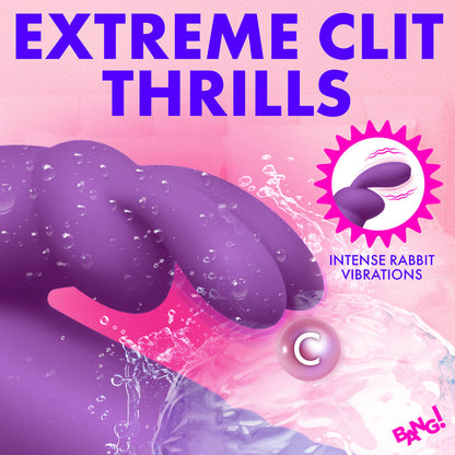 XR BRANDS - BANG! SILICONE RABBIT VIBRATOR